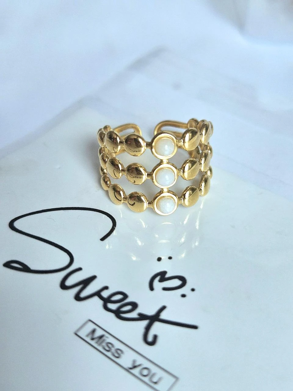 Bague en acier inoxydable tendance – photo 2